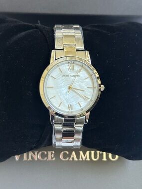 NWT Vince Camuto Two-Tone Mother of Pearl Dial Watch